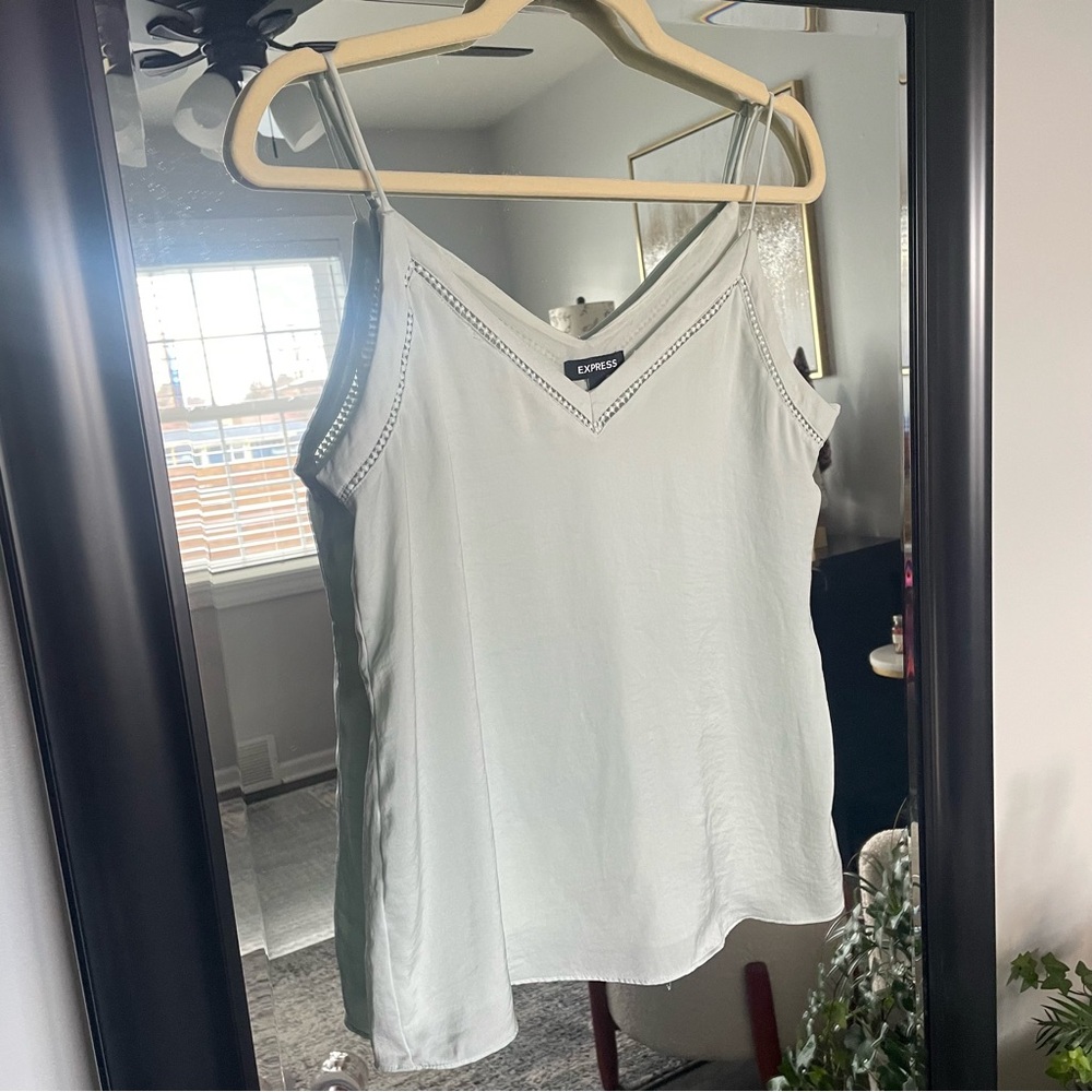 Express Green V-neck Cami Top